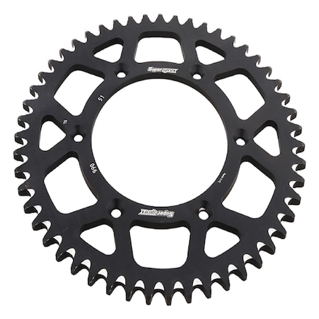 Supersprox Black Aluminum Sprocket For Husaberg FC 450C 2004-2005, FE 501 RAL-990-51-BLK